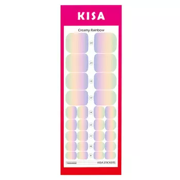 KISA.STICKERS Пленки для педикюра Creamy Rainbow
