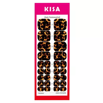 KISA.STICKERS Пленки для педикюра Dark Tortoiseshell