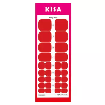 KISA.STICKERS Пленки для педикюра Fiery Red