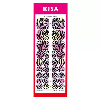 KISA.STICKERS Пленки для педикюра Gradient Zebra