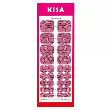 KISA.STICKERS Пленки для педикюра Pink Cobra