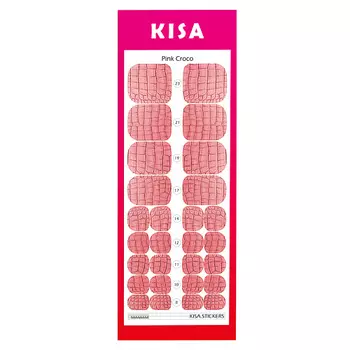 KISA.STICKERS Пленки для педикюра Pink Croco