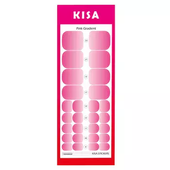 KISA.STICKERS Пленки для педикюра Pink Gradient