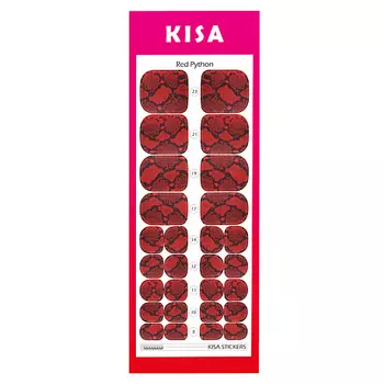 KISA.STICKERS Пленки для педикюра Red Python