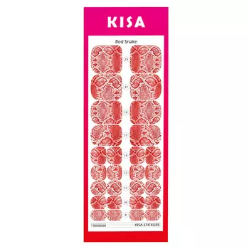 KISA.STICKERS Пленки для педикюра Red Snake