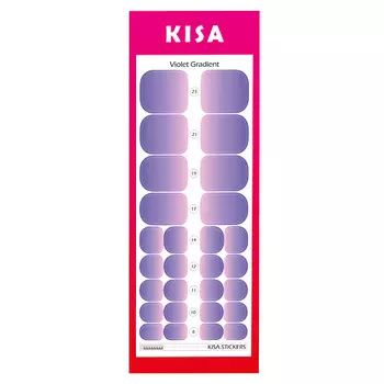 KISA.STICKERS Пленки для педикюра Violet gradient