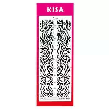 KISA.STICKERS Пленки для педикюра Zebra