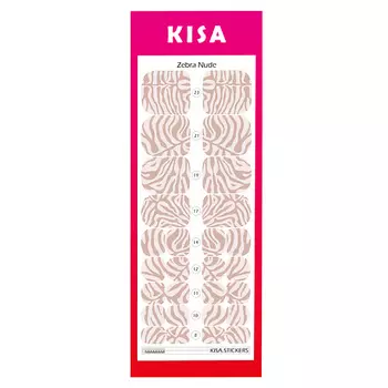 KISA.STICKERS Пленки для педикюра Zebra Nude
