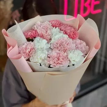 KIWIGIFTS Букет цветов живые Диантусы