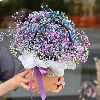 KIWIGIFTS Букет цветов живые Гипсофилы