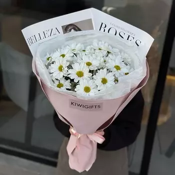 KIWIGIFTS Букет цветов живые из хризантем