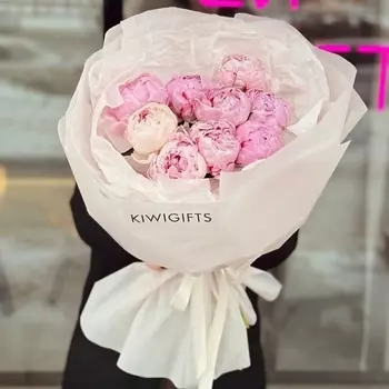 KIWIGIFTS Букет цветов живые пионы