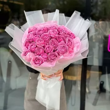 KIWIGIFTS Букет цветов живые Розы кустовые