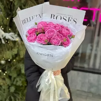 KIWIGIFTS Букет цветов живые Розы кустовые
