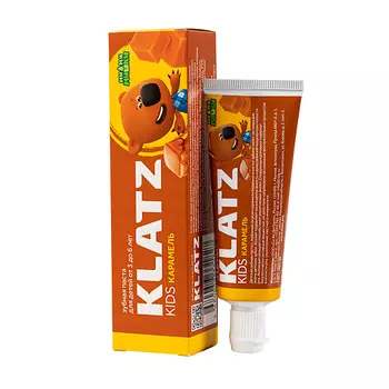 KLATZ Детская Зубная паста KIDS Мимимишки Карамель без фтора