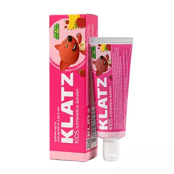 KLATZ Детская Зубная паста KIDS Мимимишки Клубника-банан