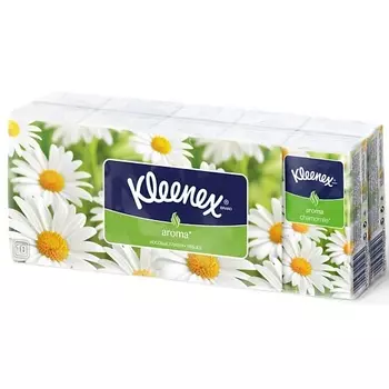 KLEENEX ВЕЛТИ Платочки бумажные ароматизированные Ромашка 10.0