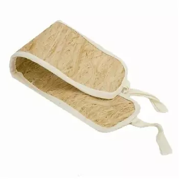 KLEONA Мочалка лыковая с ручками бежевый