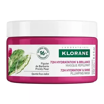 KLORANE Маска для волос увлажняющая с опунцией 72h Hydration & Shine Plumping Mask