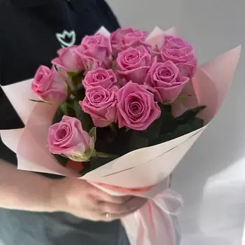 КЛУМБА Нежные розовые розы 15 шт