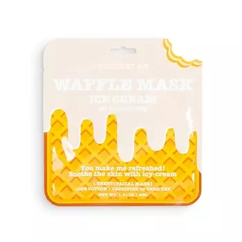 KOCOSTAR Освежающая и смягчающая вафельная маска для лица «Сливочное мороженое» Waffle Mask Ice Cream