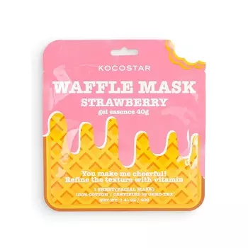 KOCOSTAR Тонизирующая вафельная маска для лица «Клубничный фреш» Waffle Mask Strawberry