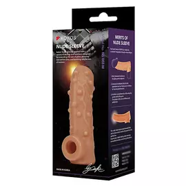 KOKOS Насадка реалистик c пупырышками, с подхватом мошонки, с открытой головкой 1.0