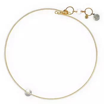 KOKOSHNIKI Колье-чокер "Льдинка" с прозрачным камнем