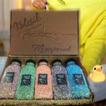 KOLESIK Соль для ванны набор с шиммером ароматическая 2000.0