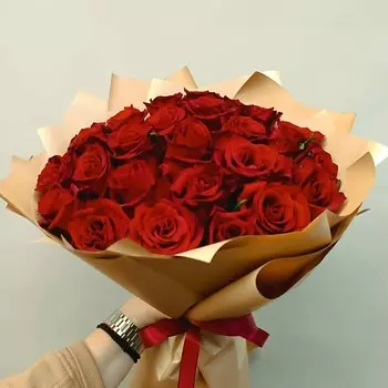 КОЛИБРИ ЦВЕТОЧНЫЙ САЛОН 25 красных роз
