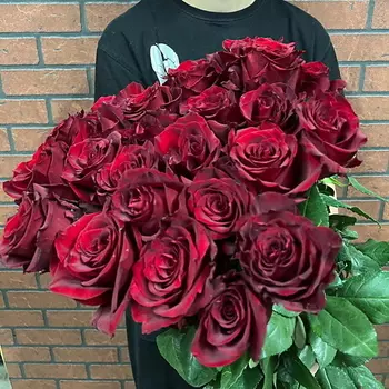 КОЛИБРИ ЦВЕТОЧНЫЙ САЛОН 25 высоких красных роз