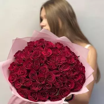 КОЛИБРИ ЦВЕТОЧНЫЙ САЛОН Букет из 51 розы Кения