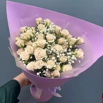 КОЛИБРИ ЦВЕТОЧНЫЙ САЛОН Букет с кустовой розой