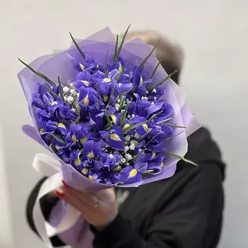 КОЛИБРИ ЦВЕТОЧНЫЙ САЛОН Ирисы с гипсофилой