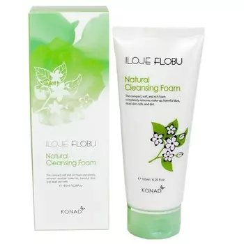 KONAD ILOJE Flobu Natural Foam Cleansing Очищающая и увлажняющая пенка для лица 185.0