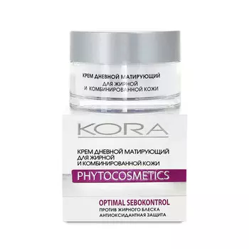 KORA крем для лица Уход за жирной кожей матирующий