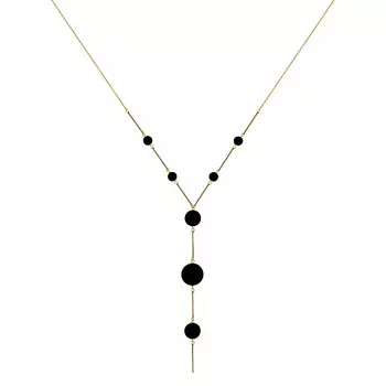 KOSHIKA Колье с черным (агатом) ониксом Супрематизм