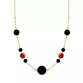 KOSHIKA Колье с черным (агатом) ониксом Супрематизм