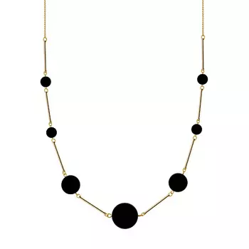 KOSHIKA Колье с черным (агатом) ониксом Супрематизм