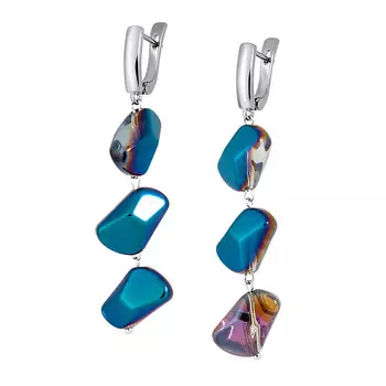 KOSHIKA Серьги длинные Фриформ медовые