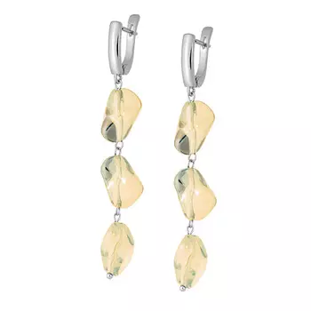 KOSHIKA Серьги длинные Фриформ медовые