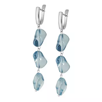 KOSHIKA Серьги длинные Фриформ медовые