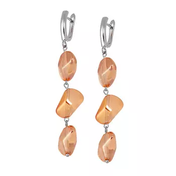 KOSHIKA Серьги длинные Фриформ медовые