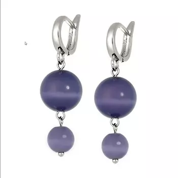 KOSHIKA Серьги из желтого кошачьего глаза