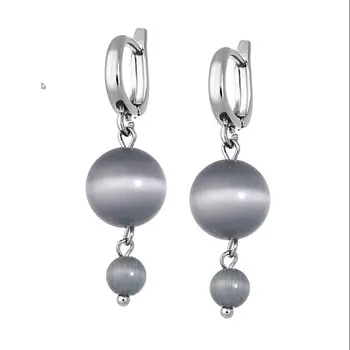 KOSHIKA Серьги из желтого кошачьего глаза