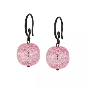 KOSHIKA Серьги капли розовый Сахарный хрусталь