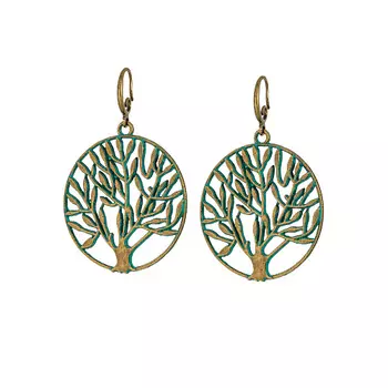 KOSHIKA Серьги Оливковое дерево в бронзе