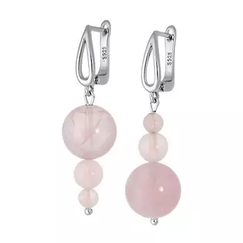 KOSHIKA Серьги Рожки Розовый кварц