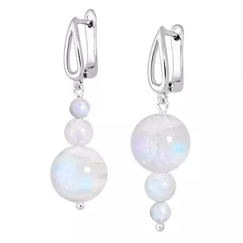 KOSHIKA Серьги Рожки Лунный камень