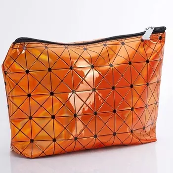 KOSMOSHTUCHKI Неоновая косметичка трапеция средняя Стекло битое